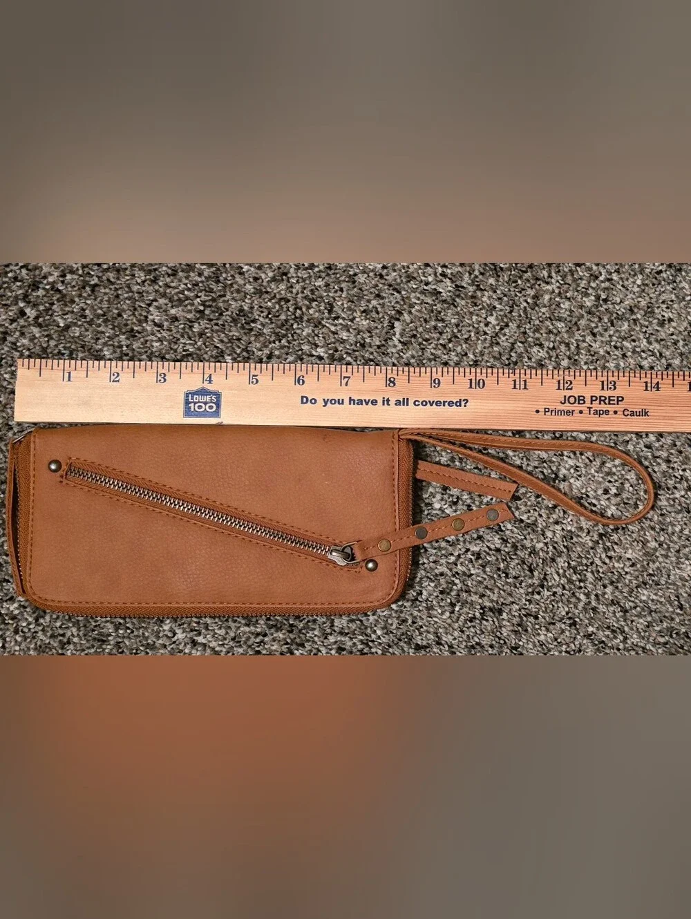 NWOT Free People Distressed Vegan Wallet Brown Boho Wristlet Clutch